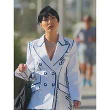 Bre Tiesi Selling Sunset Printed White Blazer