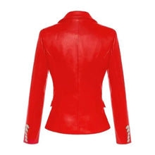 Kim Kardashian Double Breasted Leather Blazer