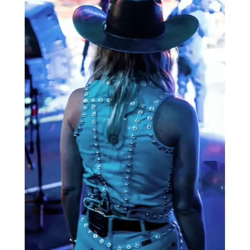 Manスタジアムグッズ【茉依】 Lainey Wilson CMA Fest 2k24 Blue Denim Vest – Vintage Jacket