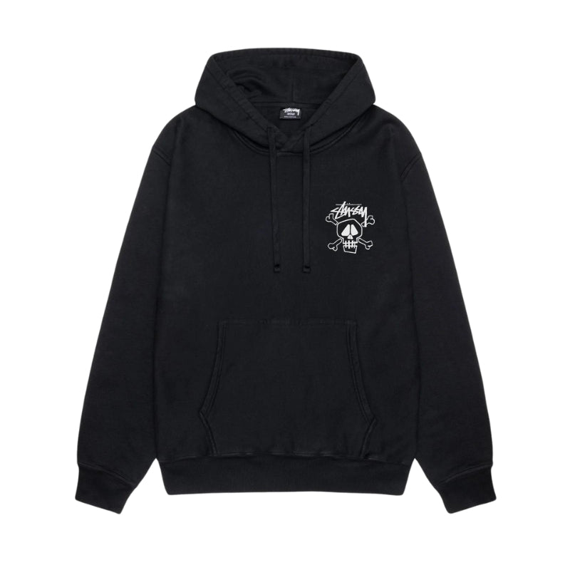 Stussy スケルトンデザイン ブラックパーカー Skull_BonesBlackStussyHoodie_1