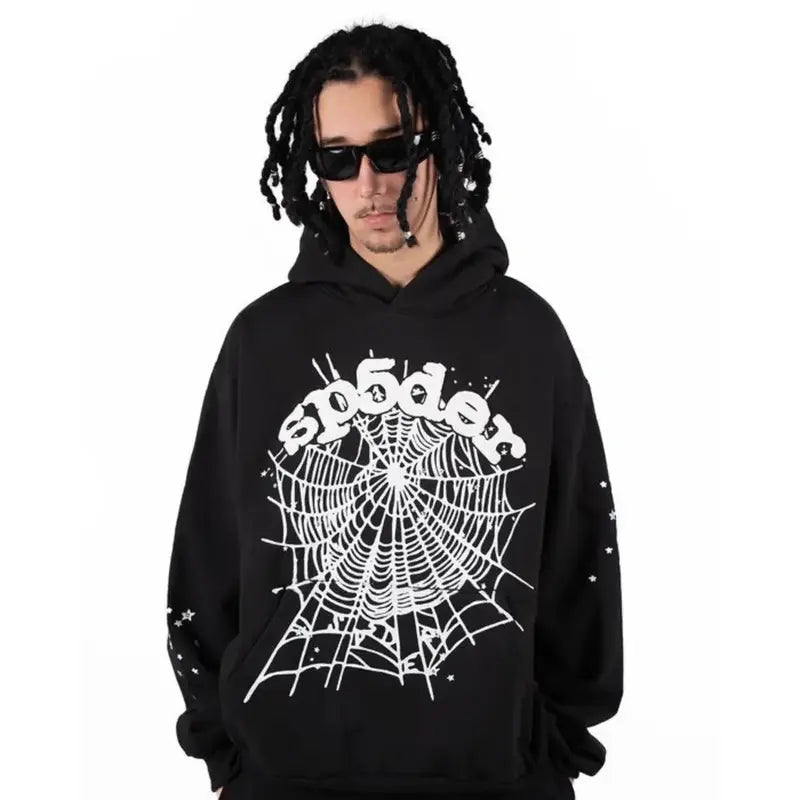 Sp5der OG Web Black Hoodie – Vintage Jacket
