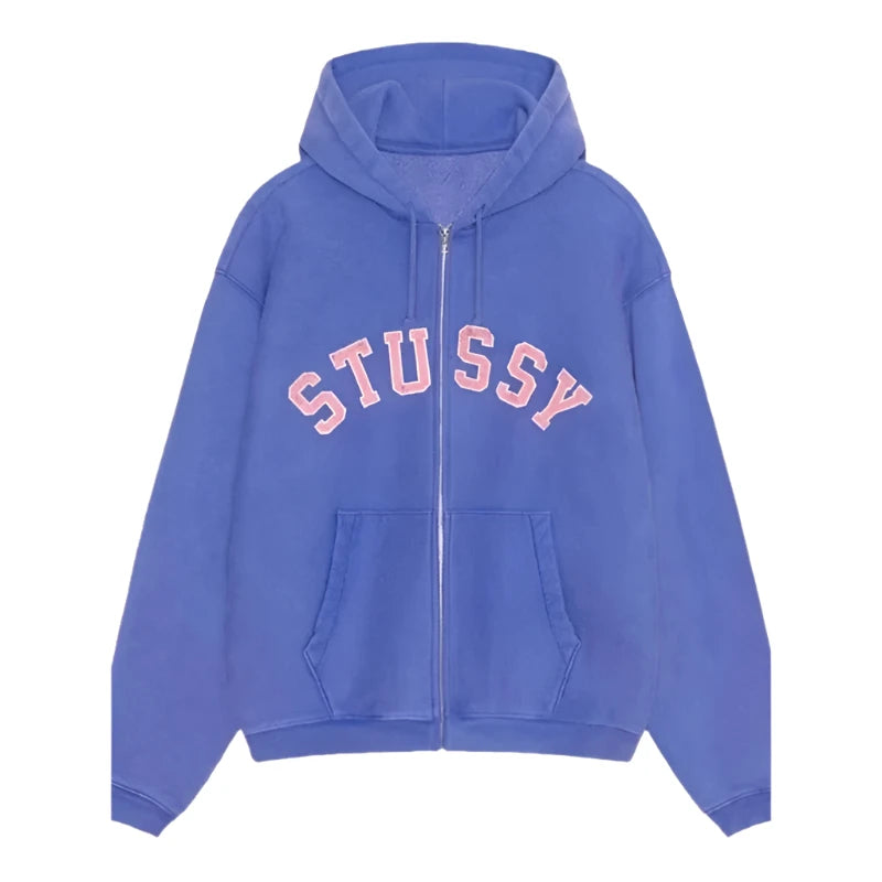 Stussy Faded Graphic Full Zip Hoodie – Vintage Jacket