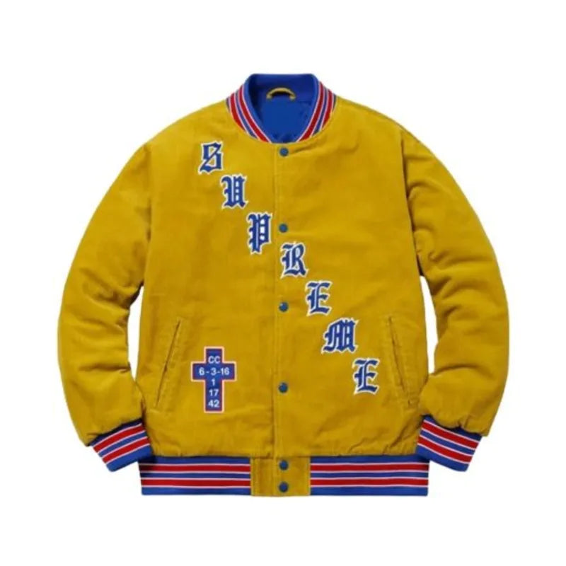 Supreme Old English Varsity Jacket – Vintage Jacket Supreme Old English Varsity Jacket – Vintage Jacket