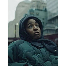 The Bear Sydney Adamu Hokusai Green Puffer Jacket