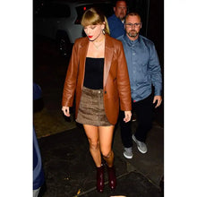 Taylor-Swift-1989-Brown-Leather-Blazer
