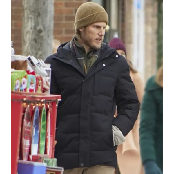 Adam Tis the Season to be Merry Travis Van Winkle Black Puffer Jacket