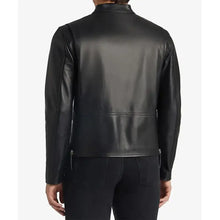 Unisex-Zip-Up-Black-Leather-Jacket