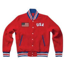 United-States-Red-Letterman-Varsity-Bomber-Rib-Knitted-Jacket