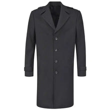 Vintage Men's Full-Length Wool Overcoat – Tailored Winter Long Coat