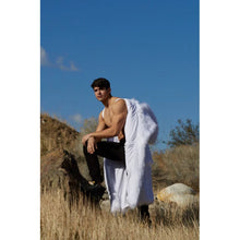 White Hooded Fur Coat