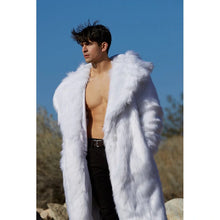 White Hooded Fur Coat