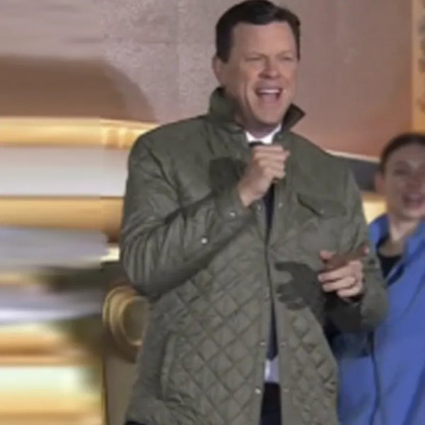 Today Willie Geist Green Quilted Jacket