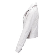 Women White Moto Jacket