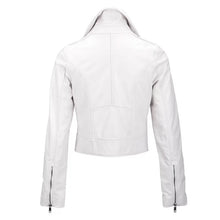 Women White Motorcycle Jacket