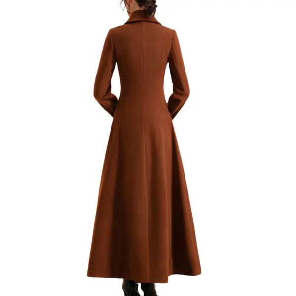 Wool Brown Long Full Length Coat – Vintage Jacket