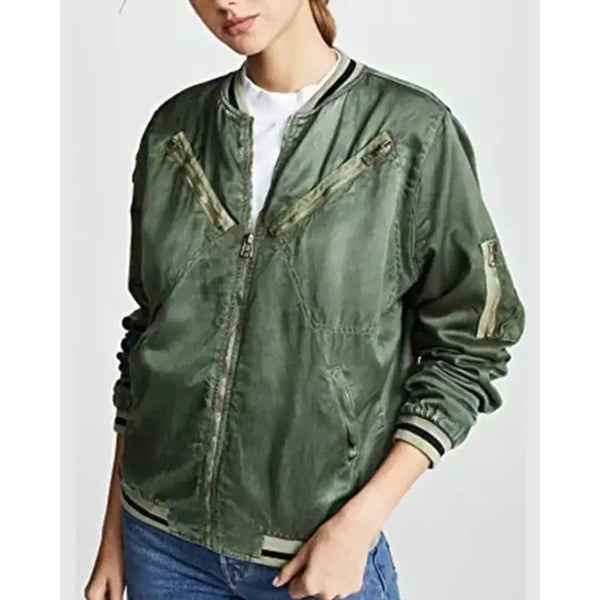 Love Quinn You S02 Green Bomber Jump Jacket