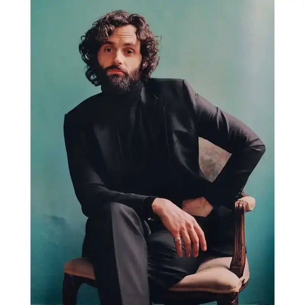 Penn Badgley You S04 Black Blazer