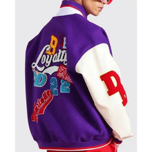 Boohooman Dababy Blue Varsity Jacket