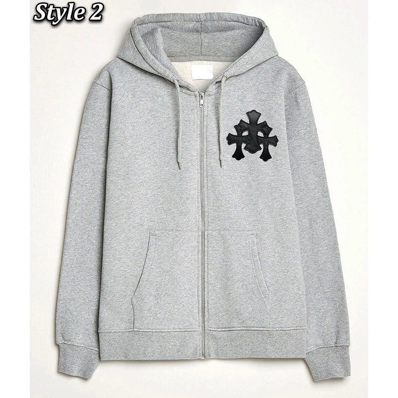 CHROME HEARTS フーディ グレー Chrome Hearts Grey Pullover Hoodie – Vintage Jacket
