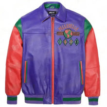 Pelle Pelle Red Purple & Yellow Soda Club Jacket | Leather Jacket