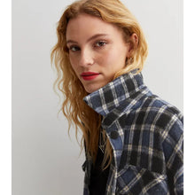 Gini London Navy Check Oversized navy check Shacket