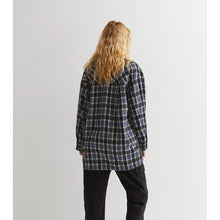 Gini London Navy Check Oversized navy check Shacket