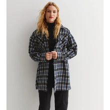 Gini London Navy Check Oversized navy check Shacket