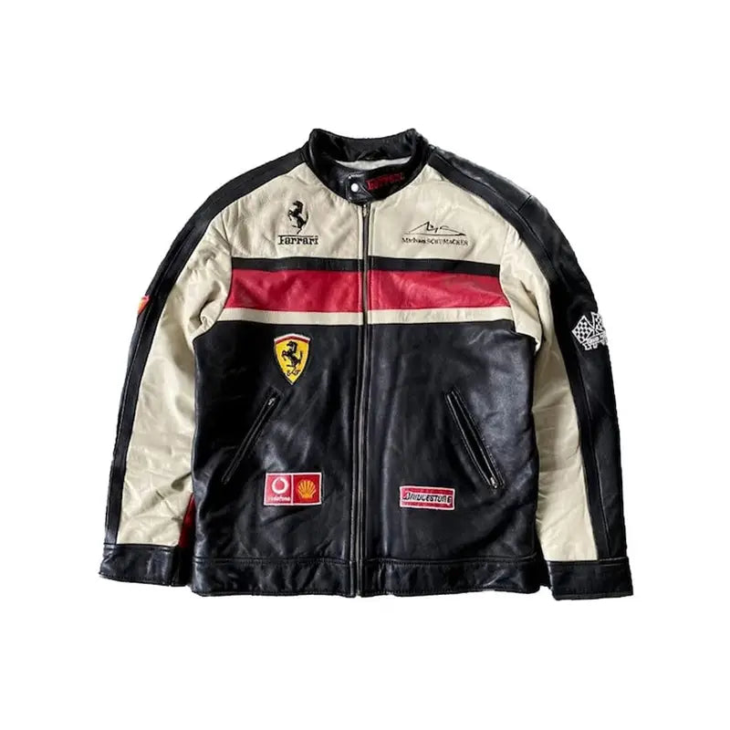 Ferrari Leather Racing Jacket – Vintage Jacket Ferrari Leather Racing Jacket – Vintage Jacket