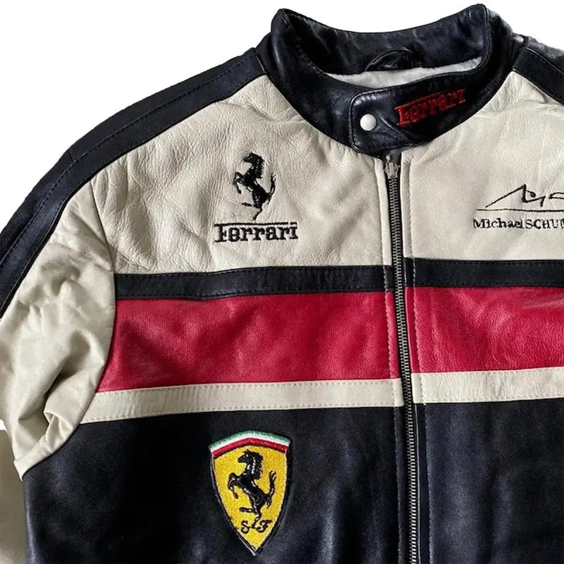 Ferrari Leather Racing Jacket – Vintage Jacket Ferrari Leather Racing Jacket – Vintage Jacket