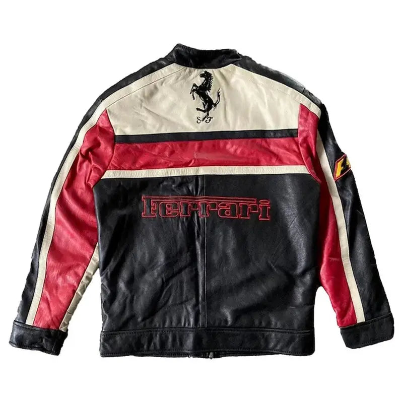 Ferrari Leather Racing Jacket – Vintage Jacket Ferrari Leather Racing Jacket – Vintage Jacket