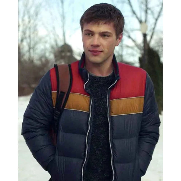 Connor Jessup Locke and Key Tyler Locke Blue Parachute Jacket