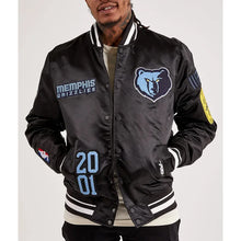 Memphis Grizzlies 2001 Black Varsity Full-Snap Satin Jacket
