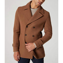 Men Brown Wool Peacoat