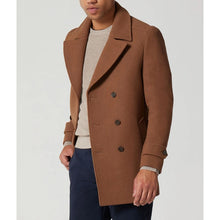 Men Brown Wool Peacoat