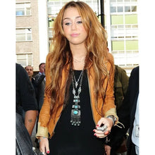 BBC Beauty Miley Cyrus Brown Leather Jacket