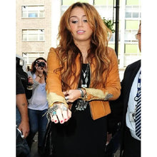 BBC Beauty Miley Cyrus Brown Leather Jacket