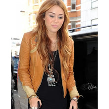 BBC Beauty Miley Cyrus Brown Leather Jacket