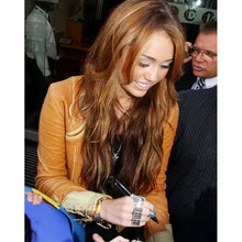 BBC Beauty Miley Cyrus Brown Leather Jacket