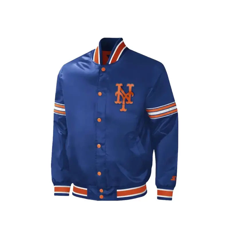 NY Mets Satin Blue | Orange Jacket – Vintage Jacket