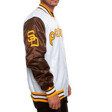 San Diego Padres Bomber Brown and White Jacket