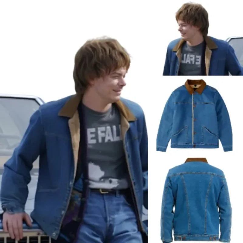 Stranger Things S05 Jonathan Byers Blue Denim Jacket – Vintage Jacket