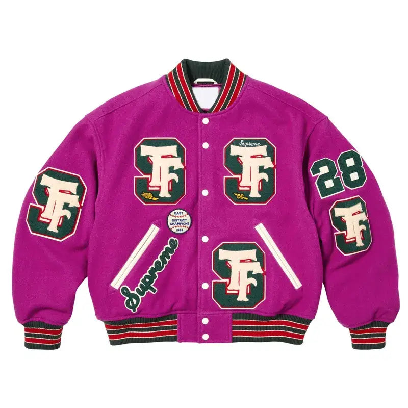 Drill Team Full-Snap Varsity Jacket | Modern Outerwear – Vintage