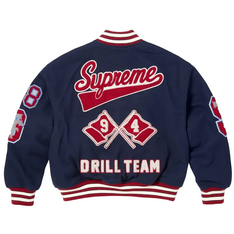 Drill Team Full-Snap Varsity Jacket | Modern Outerwear – Vintage