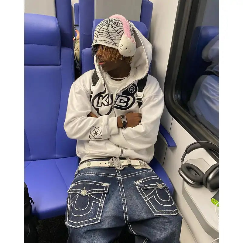 Y2k Full Zip Hoodie – Vintage Jacket Y2k Full Zip Hoodie – Vintage Jacket