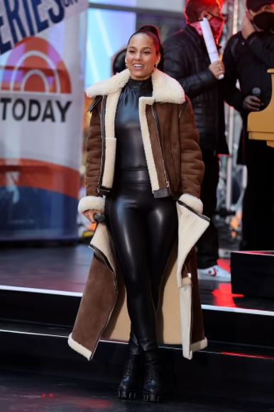 Alicia Keys Brown Suede Leather Coat | 30% Off - Vintage Jackets