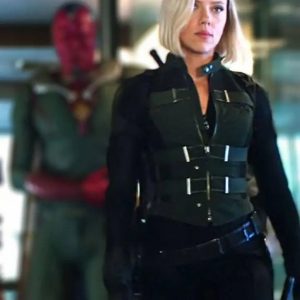 Black Widow (Scarlett Johansson) Avengers Endgame Black Leather Jacket