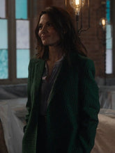 Sex/Life Season 2 Sarah Shahi Green Coat