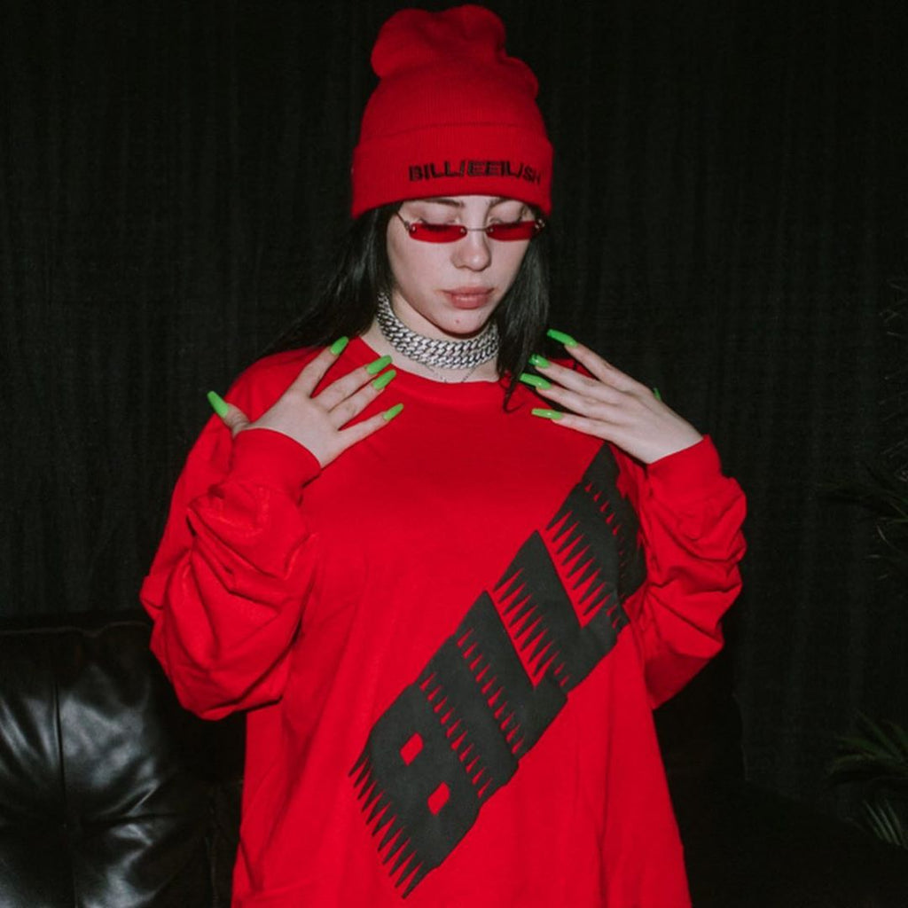 Billie eilish red discount hoodie