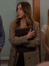Married by Mistake 2023 Chloe Bennet Plaid Blazer