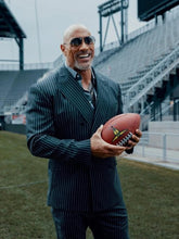 Dwayne Johnson XFL 2023 Pinstripe Suit
